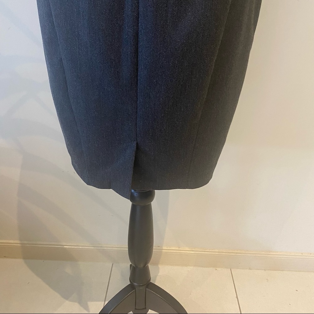 PORTMANS Corporate Midi Dress Grey Contrast Black Trim Workwear Office Size 8 - Picture 8 of 11